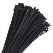 1000pcs 4" 11 Lbs Cable Zip Ties Self-Locking Small Nylon 1/8", Black