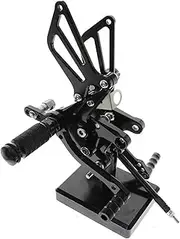 Motorcycle Footpegs for Suz&uki GSXR1000 2000-2004 GSXR750 GSXR600 1996-2005 Motorcycle Foot Pegs Rest Rearset Rear Set Footrest(Black)