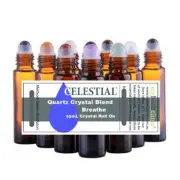 QUARTZ CRYSTAL ESSENTIAL OIL BLEND ROLL ON - NATURAL BOTANICAL PERFUME - BREATHE