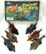 DINOBROS Dinosaur Toy Pull Back Cars 6 Pieces (Open Box)