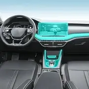 Car Interior Film Dashboard Piano Board Shift Center Console Anti-Scratch Transparent TPU Protection Film Accessories，for Skoda Octavia 2022-2023 (Style A for RHD)