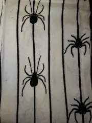 Cynthia Rowley BLACK SPIDERS Halloween Cotton Napkins Spinning Webs Spooky EEK!