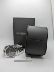 Raymond Weil Toccata 5585-ST-60001 Mens Black Dial Silver Band Quartz Wristwatch