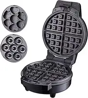 Mini Waffle Maker 3-in-1 Portable Stove Top Waffle Iron, Adjustable Temperature Control/Non-Stick Coating,for Belgian Waffles American Waffles
