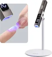GAOY Cordless UV Light with Stand, Handheld Nail Lamp, Portable LED Nail Lingt, Cordless Rechargeable, Fast Curing, Matte Black
