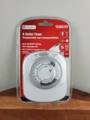 UTILITECH 24-Hour 4-Outlet Mechanical Timer Daily Use for 2-prong Plugs NEW