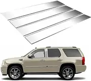 LUMIXE for Cadillac, for Escalade 2007 2008 2009-2013 2014, Chrome Silvery Polished Pillar Posts Car Window Trim Cover BC Column Stickers Auto Window Pillar Molding