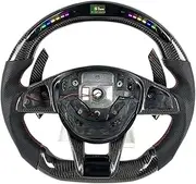 LED Display Carbon Fiber Steering Wheel Compatible For Mercedes-Benz 2014 2015 2016 2018 2017 A45 A CLA GLA C300 E-Class A-Class GLC