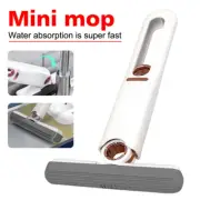 Portable Mini Mop Wash Hand Free Self Squeeze Desktop Glass Cleaning Sponge Mops