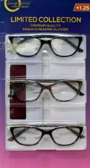 Foster Grant Limited Collection Premium Quality Fashion Reading Glasses +1.25
