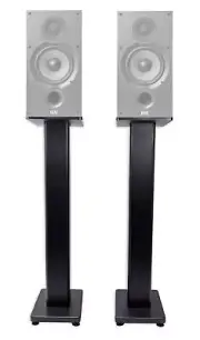 Pair 28" Bookshelf Speaker Stands For ELAC Debut 2.0 B6.2 Bookshelf Speakers