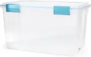 [Sterilite] Gasket Box – 51L Clear Storage Container, Airtight & Durable for Home Organisation