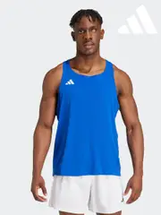 adidas Blue Adizero Essentials Running Tank Top (312753) | $53