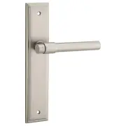 Helsinki Lever Stepped Backplate Satin Nickel