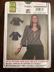 Burda 8774 UNCUT Sewing Pattern, Misses' Blouse, Size 6-18
