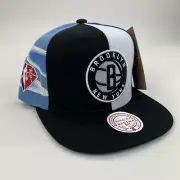 Mitchell & Ness NBA Brooklyn Nets Snapback Hat Cap Basketball Retro AOP Color