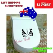Toilet Lid Sticker Thinking Room Bathroom Decals Removable Wall Art Tiles