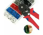 1500PCS 0.25-10mm² Bootlace Ferrule Crimper Crimping Cord End Wire Ratchet Tool