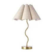 KUNJOULAM Small Table Lamp, Bedside Nightstand Lamp with Adjustable Beige Lam...