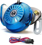 AOLIHAN 3-Tone Car Horns Kit,Loud Snail Electric Horn with Different Sounds,118dB Truck Horns 12V Fashionable Blue Single Moto Horn