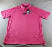 Callaway Shirt Men XL Pink AOP Swing Opti Dri Swing Tech Polo J Wood Pratt Golf