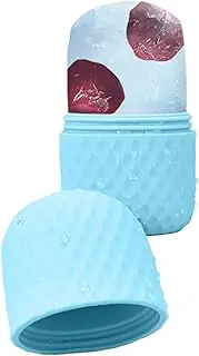Ice Roller for Facial, Silicone Cooling Roller Mold, Ergonomic Handle Face Skin Care Cold Molds Compact for Traveling Home Outdoor Use