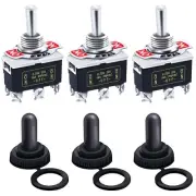 Twidec/3Pcs Heavy Duty Rocker Toggle Switch 16A 250V AC DPDT 6 PIN ON-OFF-ON