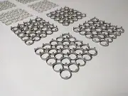 Typewriter Vintage Antique Style Keys - Ring and lens unassembled DIY - 200pc