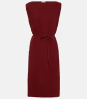 [Max Mara] Max Mara Leisure Teulada pleated jersey dress UK 18 red