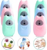 arscniek Paper Soap Sheets 9 Boxes (450 Sheets) Portable Travel Paper Sheets Soap Disposable Hand Washing Bath Scented Toiletry MINI Paper Soap for Outdoor Office Shopping Trip Car