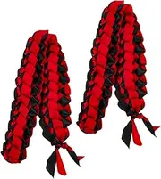 BESTYASH 2pcs Graduation Season Necklace Graduation Stole Frame Curtain Tie Backs Cord Graduation White Ribbon Curtain Rings with Clips Pink Graduation Cords Thick Ribbon Red Polyester