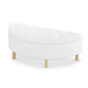 Amina Tufted Linen Fabric Ottoman