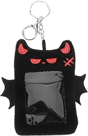 SEWACC Unique Winged Plush Soft Photo Card Holder Id Card Case Keychain Cute Plush Photocard Sleeves