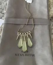 100% Authentic Alexis Bittar Green Lucite & Crystal drop necklace $275