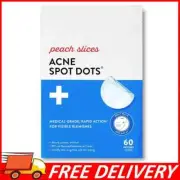 Peach Slices Acne Spot Dots Hydrocolloid Acne Patches For Zits, Blemishes 60ct