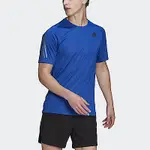 ADIDAS RUN ICON TEE [HJ7225] 男 短袖上衣 T恤 國際版 運動 慢跑 反光 吸濕 排汗 藍