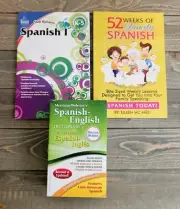 All New LOT (3) Learn Spanish- Bite Sized Weekly Lessons - Dictionary Spanish 1
