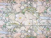 Art Nouveau Peonies Alfons Mucha Ceramic Mural Backsplash Bath Tile #2032