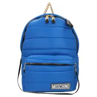 在飛比找momo購物網優惠-【MOSCHINO】莫斯奇諾 絎縫輕量後背包 藍色(7A76