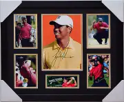 TIGER WOODS SIGNED AND FRAMED MEMORABILIA