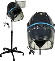 Hair Dryer Hooded Floor Standing Bonnet Professional Height Adjustable Hair Dryer Stand Up Rolling Base w/Wheels for Beauty Salon Equipment Spa Home Use