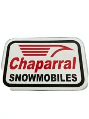 4" X 6" (NEW Vinyl) Chaparral Snowmobiles (Red, Black and White Vinyl STICKER)