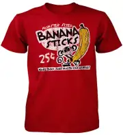 Monster Sized Banana Sticks Adult T-Shirt -Funny Humor Monkey Joke College Party