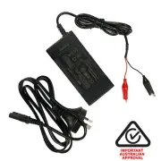 12V Battery Charger 1.5A for Car Bike Motorcycle GEL Lithium with Alligator Clip