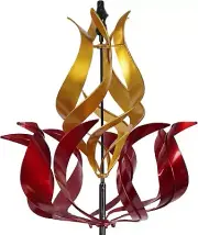 Tulip Wind Mill Spinner Kinetic Lawn Garden Decor Patio Stake Yard Art Ornament