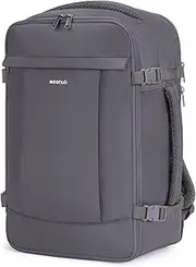 [ECOHUB] Ryanair Cabin Bag 40x20x25 Underseat Travel Bag 13 Pockets Hand Luggage Backpack Recycled PET Eco Friendly Rucksack for Women & Men Carry on Bag with USB Port, 20L