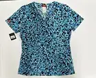 Dickies Women’s Scrubs V-Neck Top Leopard Print Size S