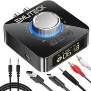 Bluetooth 5.0 Audio Adapter, 5-in-1 Wireless Transmitter Receiver for Car TV ...