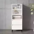 Classic Highboard Cabinet Sideboard Cupboard Storage Organiser With 2 Drawers