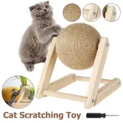 Cat Scratching Ball Natural Sisal Cat Scratcher Toy with Catnip leUqn